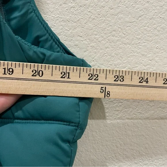 Old Navy Teal Puffer Vest Women’s XL Snap Front Quilted Winter Fleece Lined - Picture 7 of 10